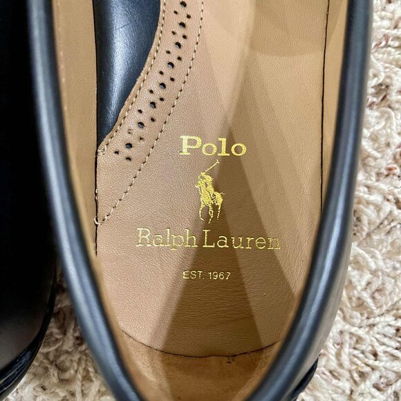 Polo Ralph Lauren Men\'s Riali Leather Driving Shoes Loafer Black, Size 9 main image 3